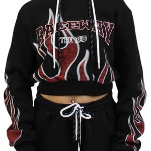 Black and Red Graphic Women's Sweater See Picture For Size